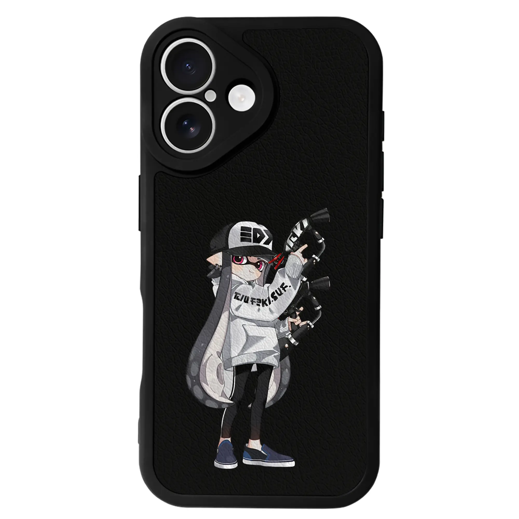 スプラトゥーン グッズ,インクリング - IPhone 16シリーズ対応 ・ シリコンスマホケース ・ レザー調 ・ 高精度フィット ・ 耐衝撃 ・ ワイヤレス充電対応 ・ 精密カット